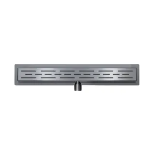 Wiesbaden shower channel with flange and grid - 100x7 cm - Gunmetal