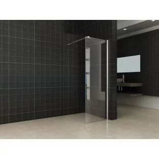 Wiesbaden inloopdouche & muurprofiel - 60 x 200 - cm - 10 mm dik veiligheidsglas - NANO coating