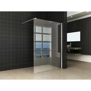 Wiesbaden inloopdouche - Met RVS profiel - 120x200 cm - 10 mm veiligheidsglas - NANO coating