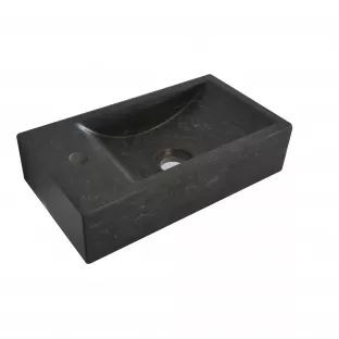 Wiesbaden natuursteen toiletfontein - Kraangat links - 40x22x10 cm