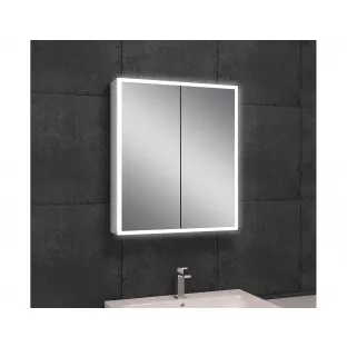 Wiesbaden Quatro spiegelkast - Met dimbare ledverlichting rondom - 80x70x13 cm - Incl stopcontact en sensorschakelaar