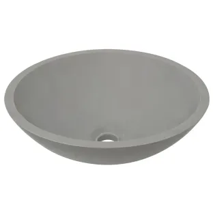 Wiesbaden Valerie waskom - Rond - 43x13 cm - Solid surface - Betonlook