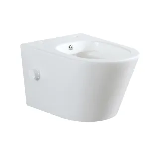 Wiesbaden Vesta wall-mounted toilet rimless with bidet tap - cold water - matt white