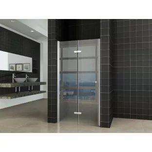 Wiesbaden vouwbare nisdeur - 100x200 cm - Links - 8 mm veiligheidsglas - NANO coating