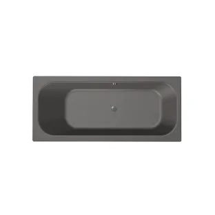 Xenz Aruba Built-in bath acrylic with bath legs - overflow hole on the other side - without drain - bath - 170x75 cm - Anthracite matt