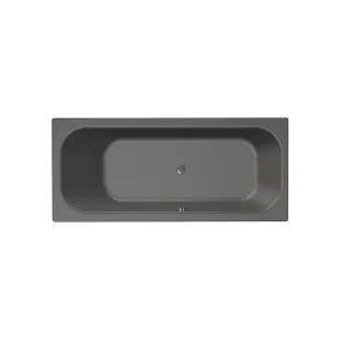 Xenz Aruba Built-in bath acrylic with bath legs - overflow hole - without drain - bath - 170x75 cm - Anthracite matt