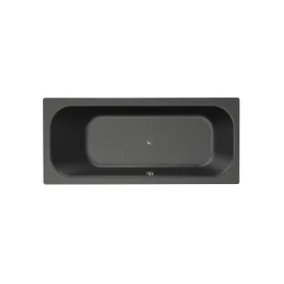 Xenz Aruba Built-in bath acrylic with bath legs - overflow hole - without drain - bath - 170x75 cm - Ebony (black matt)