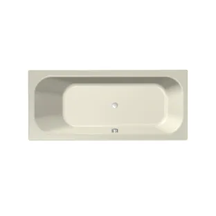 Xenz Aruba Built-in bath acrylic with bath legs - overflow hole - without drain - bath - 180x80 cm - Pergamon