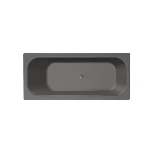 Xenz Aruba Built-in bath acrylic with bath legs - without overflow hole - without drain - bath - 170x75 cm - Anthracite matt