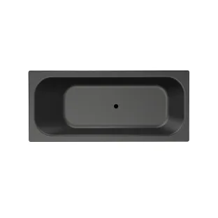 Xenz Aruba Built-in bath acrylic with bath legs - without overflow hole - without drain - bath - 180x80 cm - Ebony (black matt)