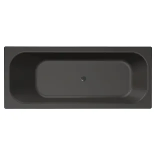 Xenz Aruba Built-in bath acrylic with bath legs - without overflow hole - without drain - bath - 190x80 cm - Ebony (black matt)