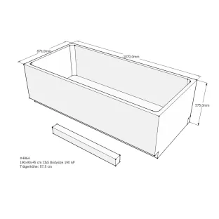 Xenz Bath carrier for Bodysize 190x90x57 cm - Polystyrene - White