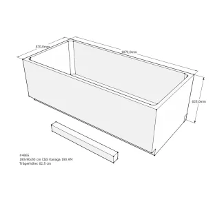 Xenz Bath carrier for Kanaga 190x90x62 cm - Polystyrene - White