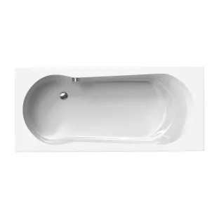 Xenz Barbados Built-in bath acrylic with bath legs - overflow hole - without drain - shower bath - 180x80 cm - White