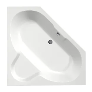 Xenz Borneo Built-in bath acrylic with bath legs - overflow hole - without drain - corner bath - 140x140 cm - White