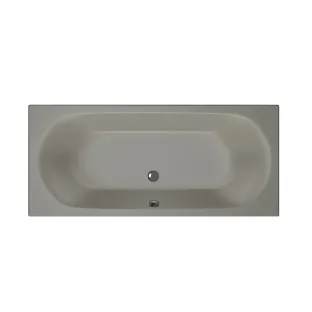 Xenz Cuba Built-in bath acrylic with bath legs - overflow hole - without drain - bath - 180x80 cm - Cement matt