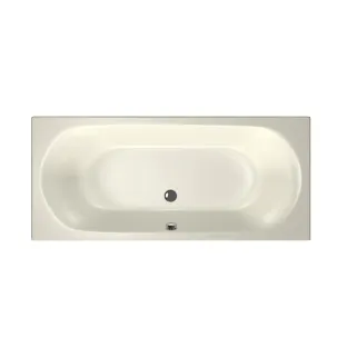 Xenz Cuba Built-in bath acrylic with bath legs - overflow hole - without drain - bath - 180x80 cm - Pergamon