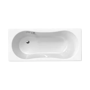 Xenz Dominica Built-in bath acrylic with bath legs - overflow hole - without drain - shower bath - 170x75 cm - White