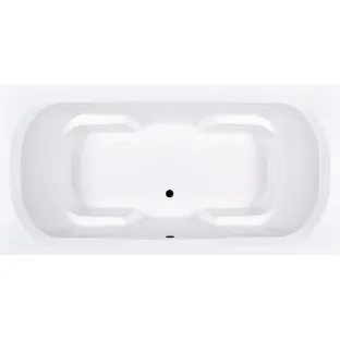 Xenz Ibiza Built-in bath acrylic with bath legs - without drain - duo bath - 180x80 cm - Matt white