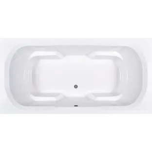 Xenz Ibiza Built-in bath acrylic with bath legs - without drain - duo bath - 180x80 cm - White