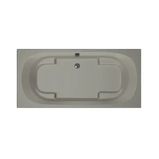 Xenz Kanaga Built-in bath acrylic with bath legs - overflow hole - without drain - duo bath - 190x90 cm - Cement matt