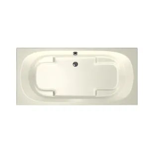 Xenz Kanaga Built-in bath acrylic with bath legs - overflow hole - without drain - duo bath - 190x90 cm - Pergamon