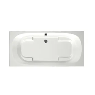 Xenz Kanaga Built-in bath acrylic with bath legs - overflow hole - without drain - duo bath - 190x90 cm - Matt white