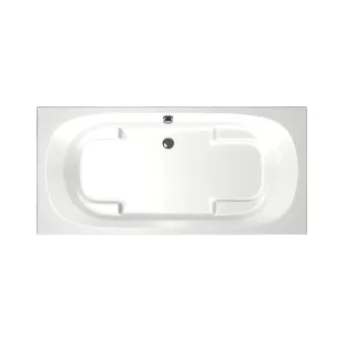 Xenz Kanaga Built-in bath acrylic with bath legs - overflow hole - without drain - duo bath - 190x90 cm - White