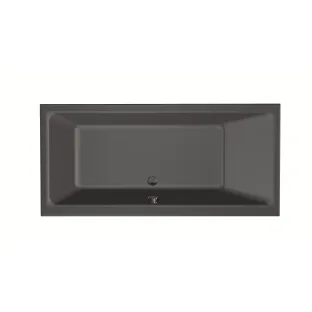 Xenz Kristal Built-in bath acrylic with bath legs - overflow hole - without drain - bath - 160x75 cm - Anthracite matt