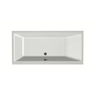 Xenz Kristal Built-in bath acrylic with bath legs - overflow hole - without drain - bath - 160x75 cm - Matt white