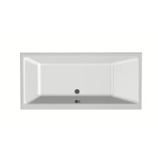 Xenz Kristal Built-in bath acrylic with bath legs - overflow hole - without drain - bath - 160x75 cm - White