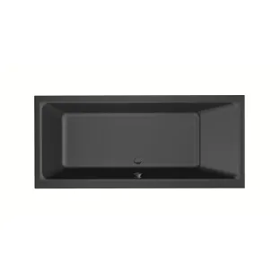 Xenz Kristal Built-in bath acrylic with bath legs - overflow hole - without drain - bath - 170x75 cm - Ebony (black matt)