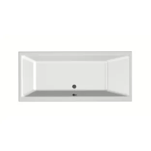 Xenz Kristal Built-in bath acrylic with bath legs - overflow hole - without drain - bath - 170x75 cm - White