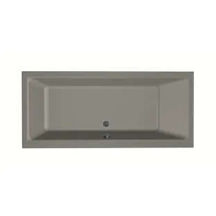 Xenz Kristal Built-in bath acrylic with bath legs - overflow hole - without drain - bath - 180x80 cm - Cement matt