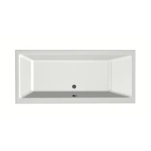 Xenz Kristal Built-in bath acrylic with bath legs - overflow hole - without drain - bath - 180x80 cm - Matt white