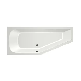 Xenz Lagoon Compact Built-in bath acrylic with bath legs - overflow hole - without drain - corner bath left - 170x75 cm - White matt