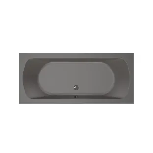 Xenz Lagoon Built-in bath acrylic with bath legs - overflow hole - without drain - bath - 170x75 cm - Anthracite matt