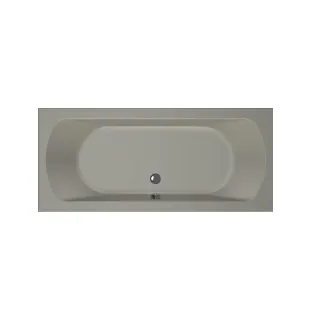 Xenz Lagoon Built-in bath acrylic with bath legs - overflow hole - without drain - bath - 170x75 cm - Cement mat