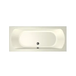 Xenz Lagoon Built-in bath acrylic with bath legs - overflow hole - without drain - bath - 170x75 cm - Pergamon