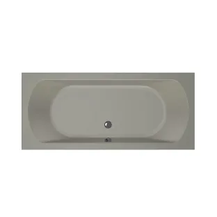 Xenz Lagoon Built-in bath acrylic with bath legs - overflow hole - without drain - bath - 180x80 cm - Cement matt