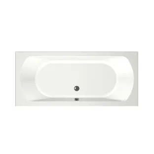 Xenz Lagoon Built-in bath acrylic with bath legs - overflow hole - without drain - bath - 180x80 cm - Matt white