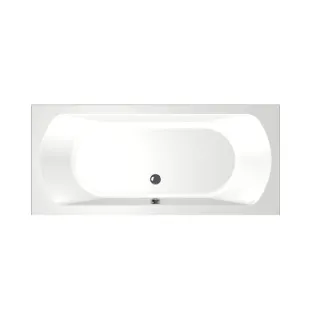 Xenz Lagoon Built-in bath acrylic with bath legs - overflow hole - without drain - bath - 180x80 cm - White