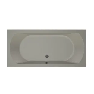 Xenz Lagoon Built-in bath acrylic with bath legs - overflow hole - without drain - bath - 190x90 cm - Cement mat