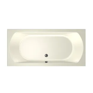 Xenz Lagoon Built-in bath acrylic with bath legs - overflow hole - without drain - bath - 190x90 cm - Pergamon