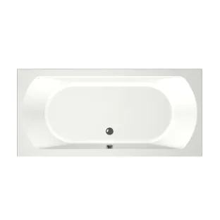 Xenz Lagoon Built-in bath acrylic with bath legs - overflow hole - without drain - bath - 190x90 cm - Matt white