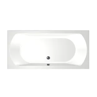 Xenz Lagoon Built-in bath acrylic with bath legs - overflow hole - without drain - bath - 190x90 cm - White