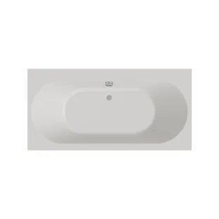 Xenz Madeira Built-in bath acrylic with bath legs - overflow hole - without drain - bath - 160x75 cm - Cream matt