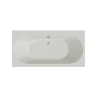 Xenz Madeira Built-in bath acrylic with bath legs - overflow hole - without drain - bath - 160x75 cm - Pergamon