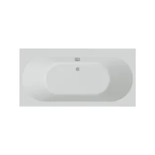 Xenz Madeira Built-in bath acrylic with bath legs - overflow hole - without drain - bath - 160x75 cm - Matt white