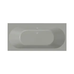 Xenz Madeira Built-in bath acrylic with bath legs - overflow hole - without drain - bath - 170x75 cm - Cement matt